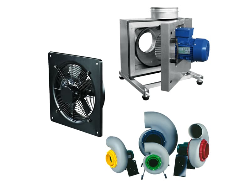 Caisson de ventilation pour l'industrie : ventilateur centrifuge, ventilateur hélicoïde, groupe motoventilateur centrifuge...